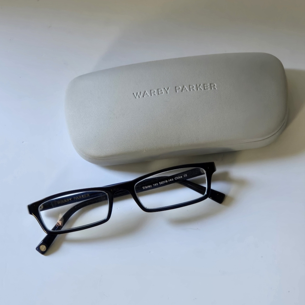 Warby Parker/Sibley Glasses/Blue Frames‎ with Case